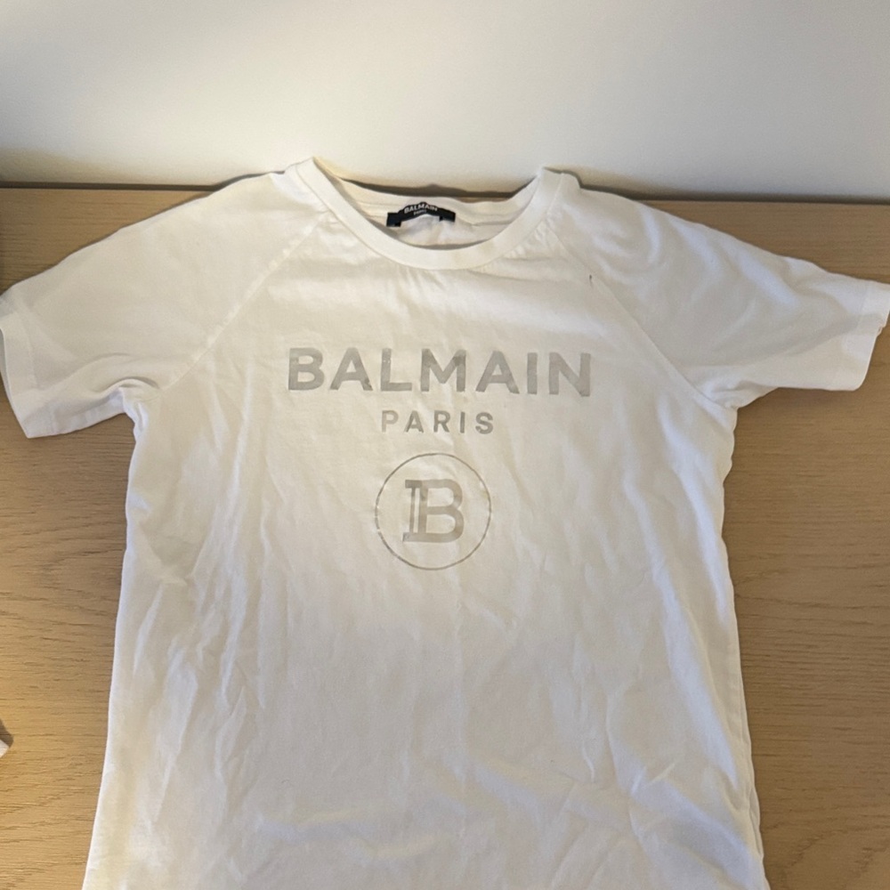 Kids unisex Balmain White Shirt Size 10